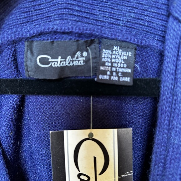 Catalina Women's Navy Cardigan with Button Detail - Picture 4 of 6